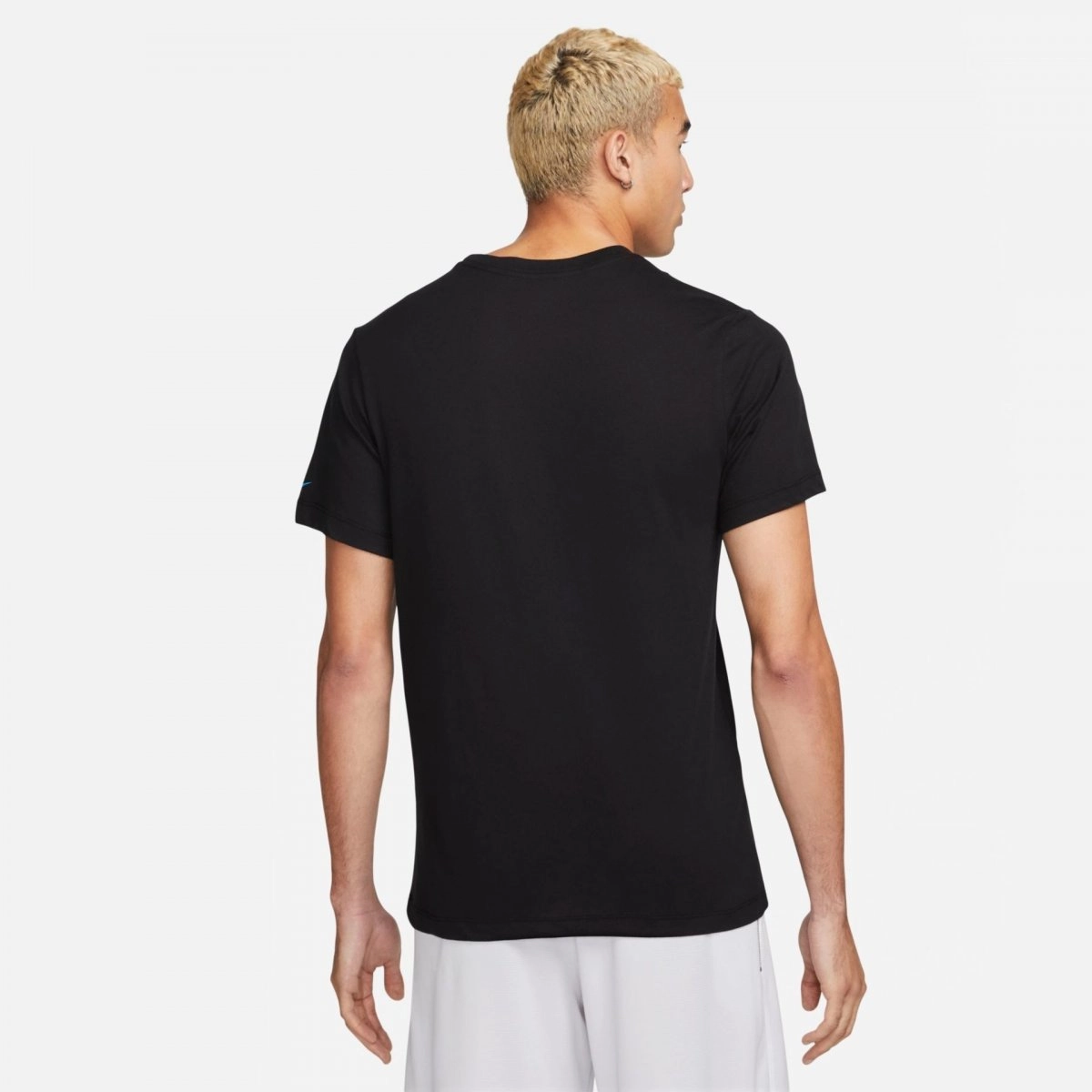 Camiseta Nike Dri-FIT "Just Do It" - masculino - preto e azul claro