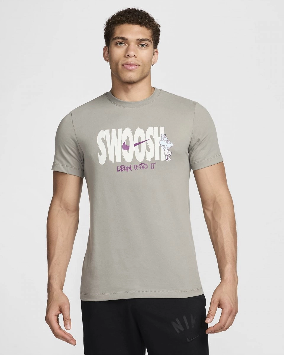 Camiseta Nike Dri-FIT Swoosh - masculino - cinza