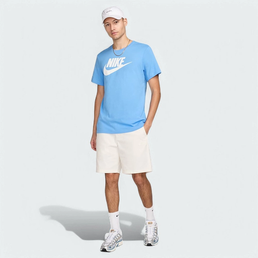 Camiseta Nike Sportswear Icon Futura - masculino - azul e branco