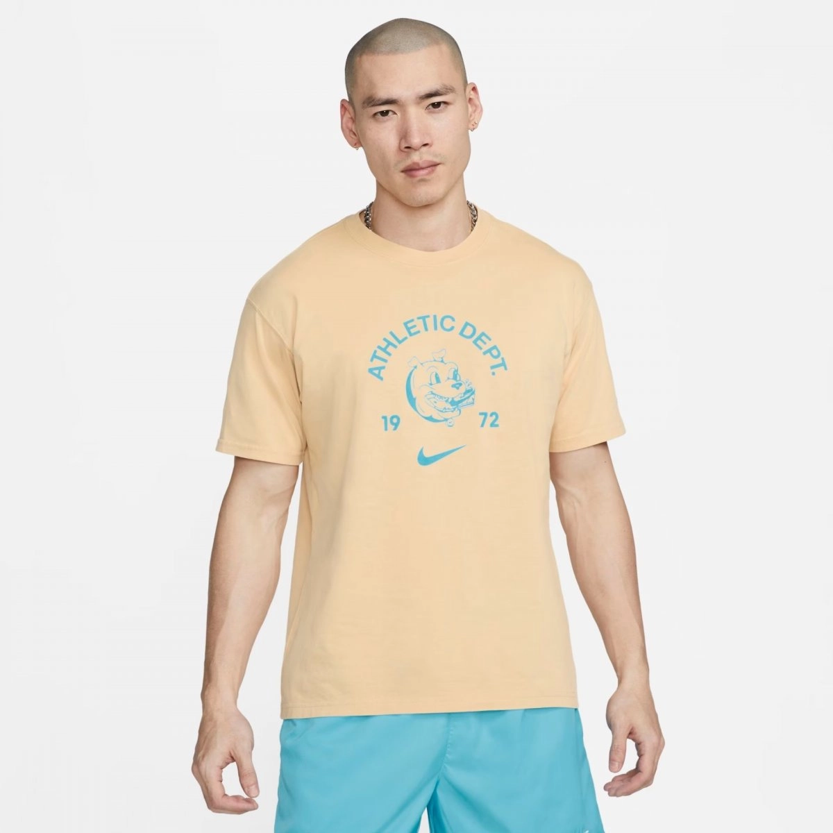 Camiseta Nike Sportswear Max90 - masculino - bege e azul