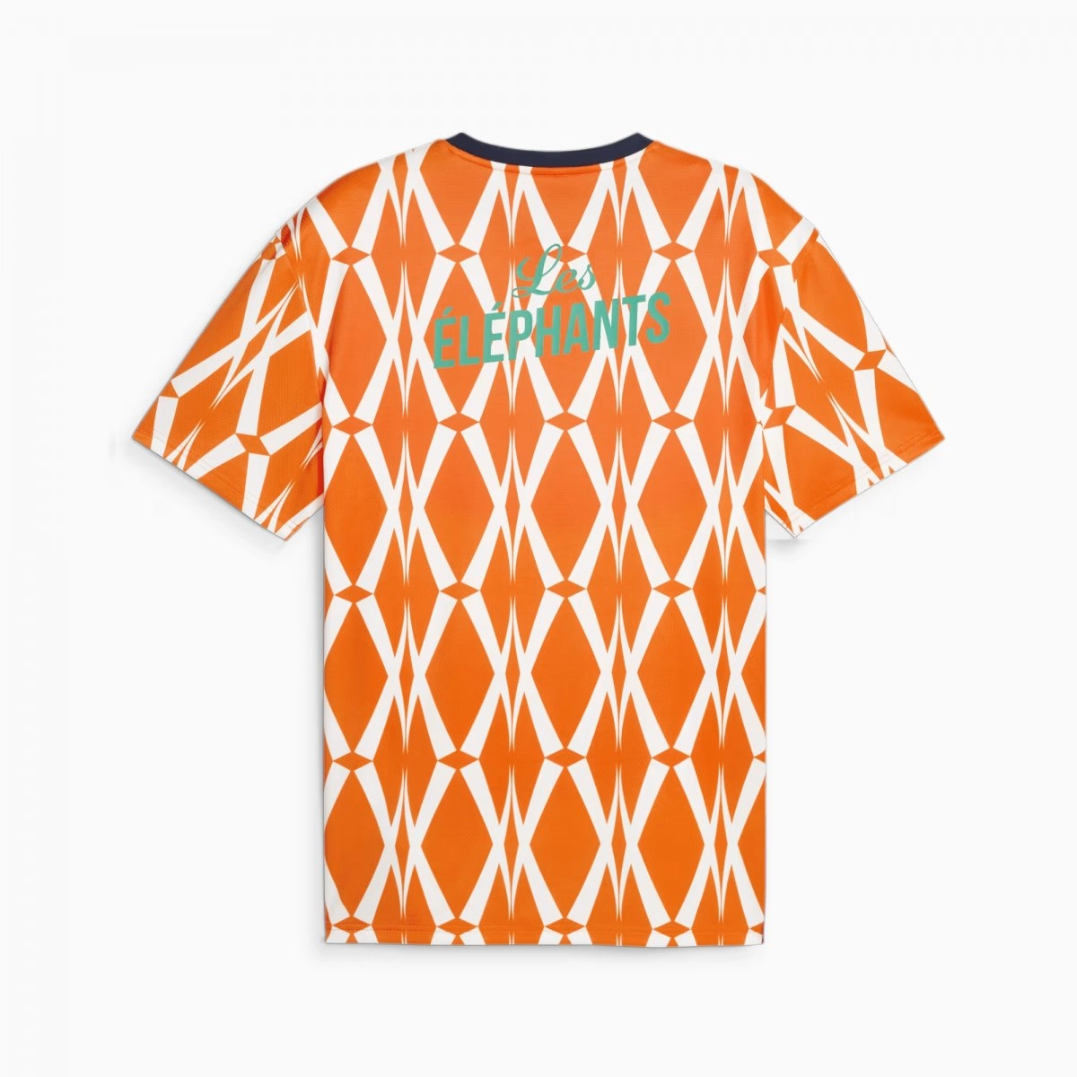 Camiseta Puma Costa Do Marfim Ftbculture - masculino - laranja e branco