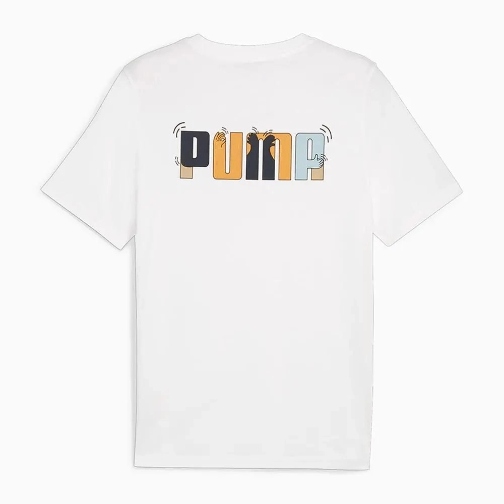 Camiseta Puma Graphics Feel Good - masculino - branco
