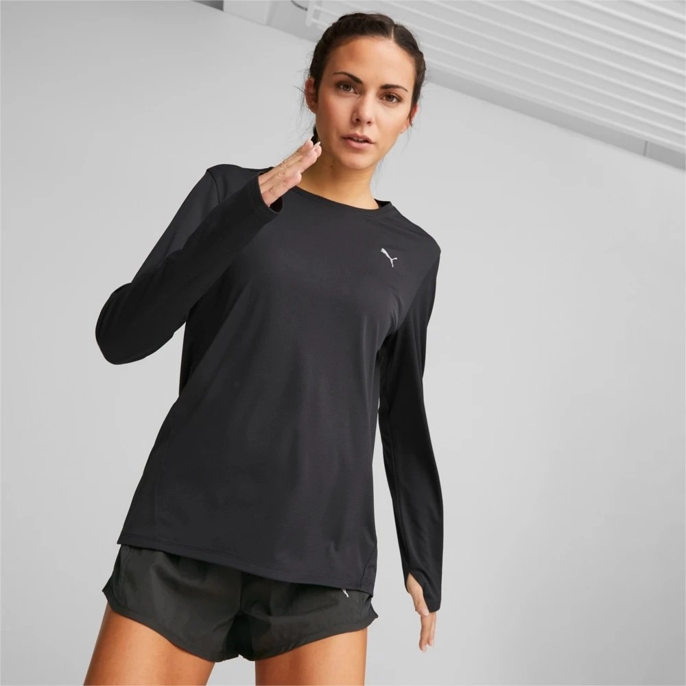 Camiseta Puma Run Favorite Ls - feminino - preto