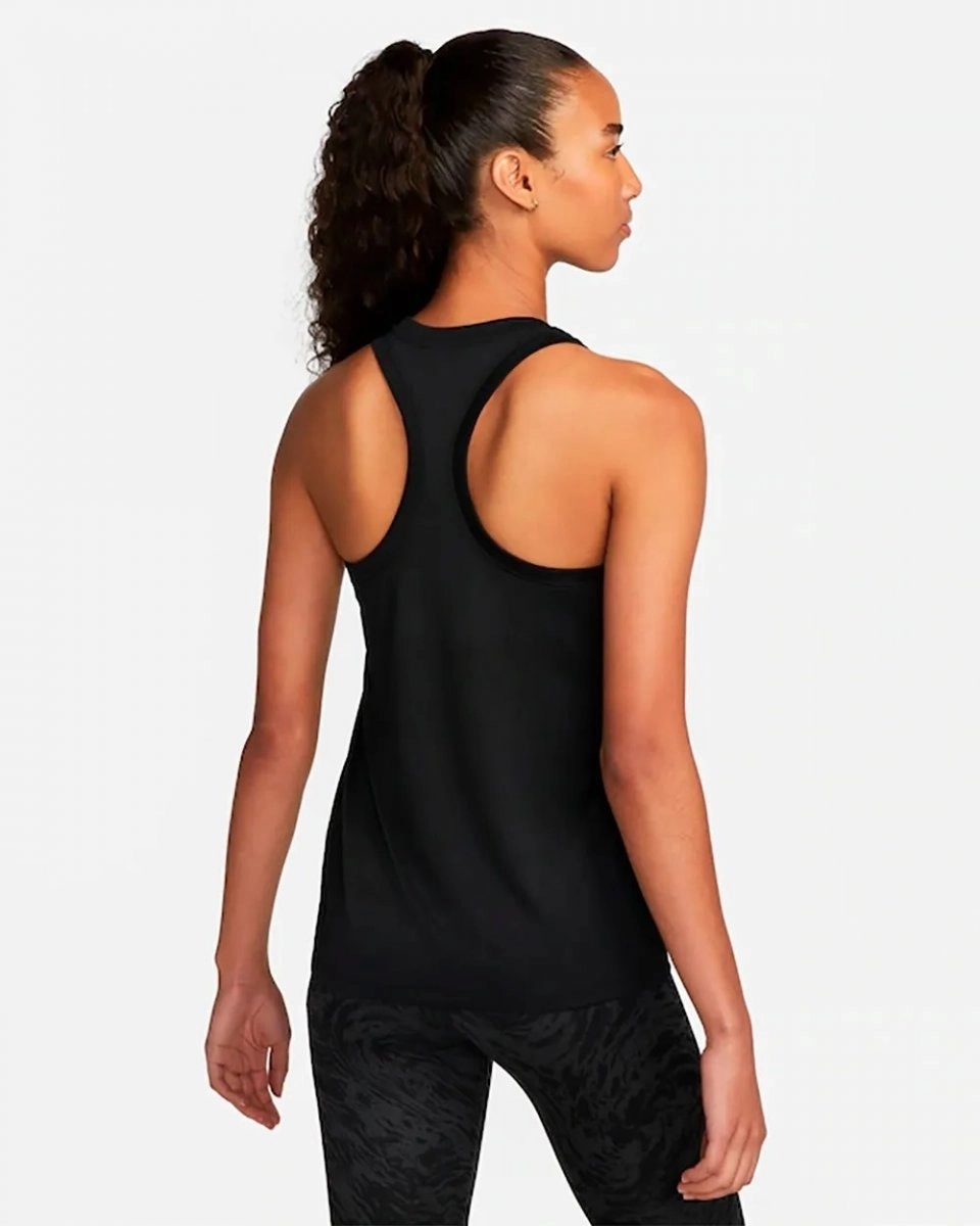 Camiseta regata Nike Dri-FIT Racerback - feminino - preto e branco