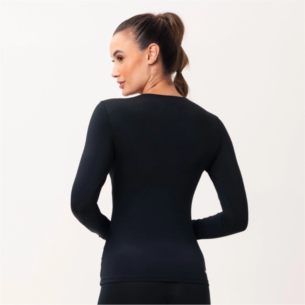 Camiseta Sol Pele Super Warm - feminino - preto