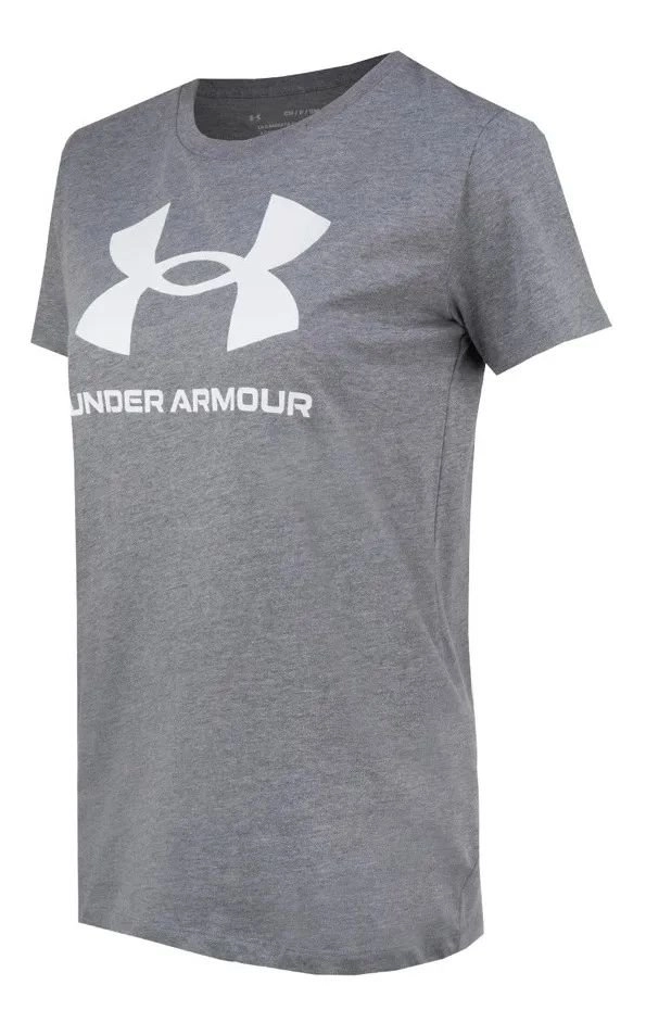 Camiseta Under Armour Live - feminino - cinza e branco