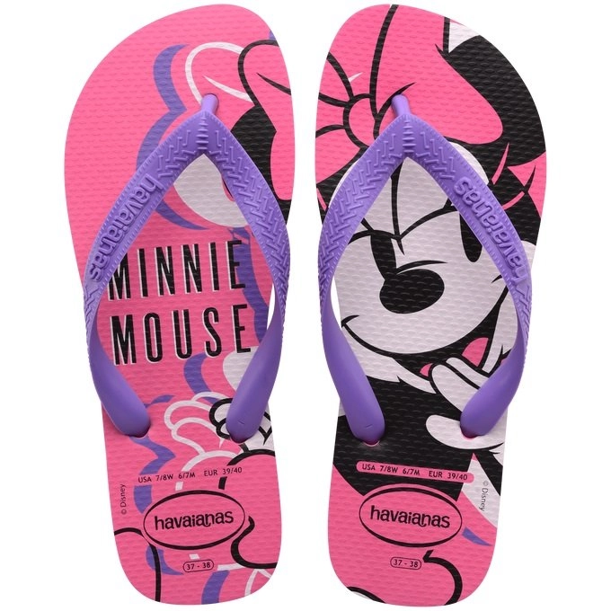 Chinelo Havaianas Disney - unissex - rosa