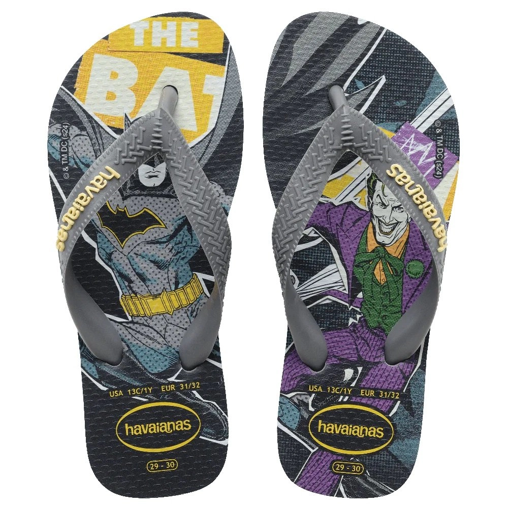 Chinelo Havaianas Hero Dc infantil - unissex - estampado