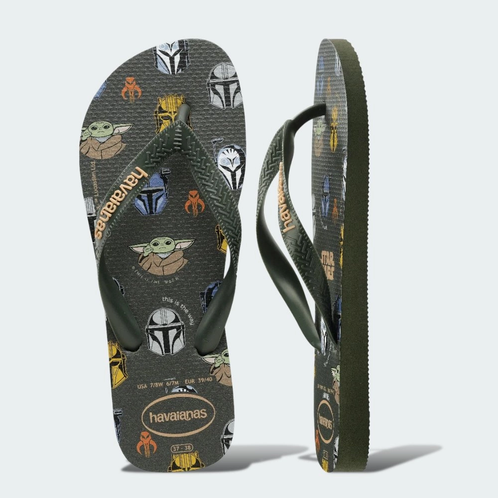Chinelo Havaianas Star Wars - unissex - verde militar