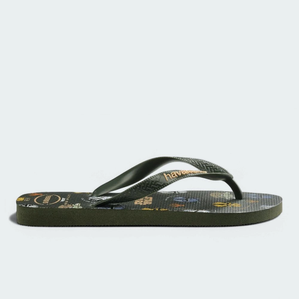 Chinelo Havaianas Star Wars - unissex - verde militar