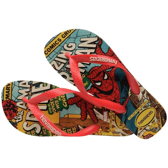 Chinelo Havaianas Top Marvel Clas homem aranha - unissex - bege