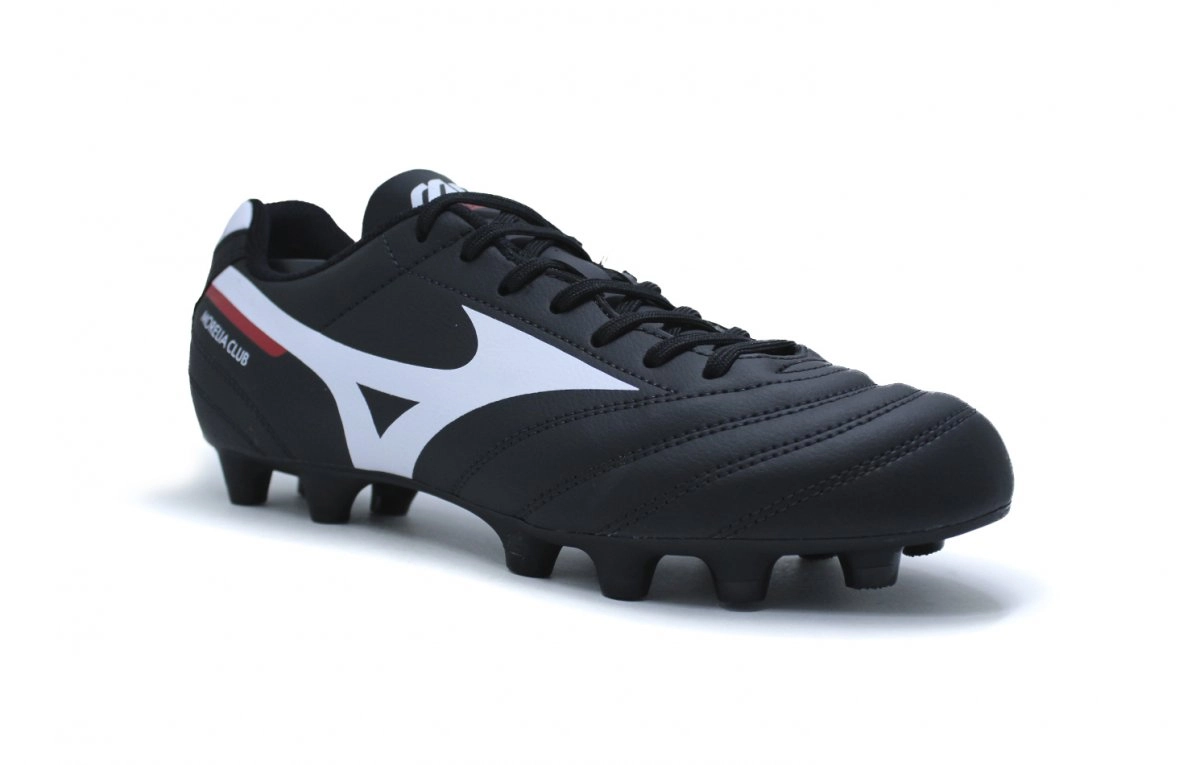 Chuteira campo Mizuno Morelia Club - unissex - preto e branco