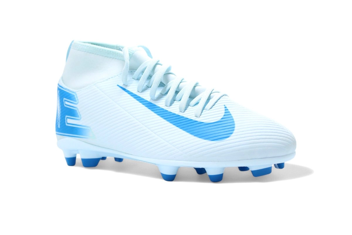 Chuteira campo Nike Jr Superfly 10 Club - unissex - azul claro