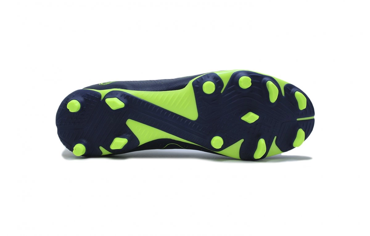 Chuteira campo Puma Future Play - unissex - azul marinho e verde