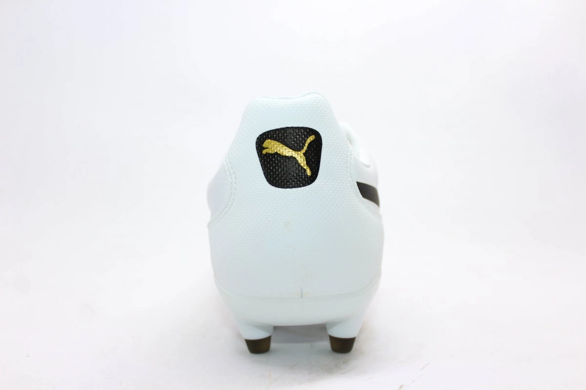 Chuteira campo Puma King FG BDP - unissex - branco e preto