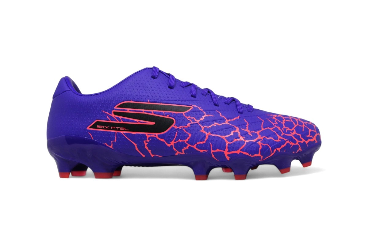Chuteira Campo Skechers Gold - unissex - roxo e rosa