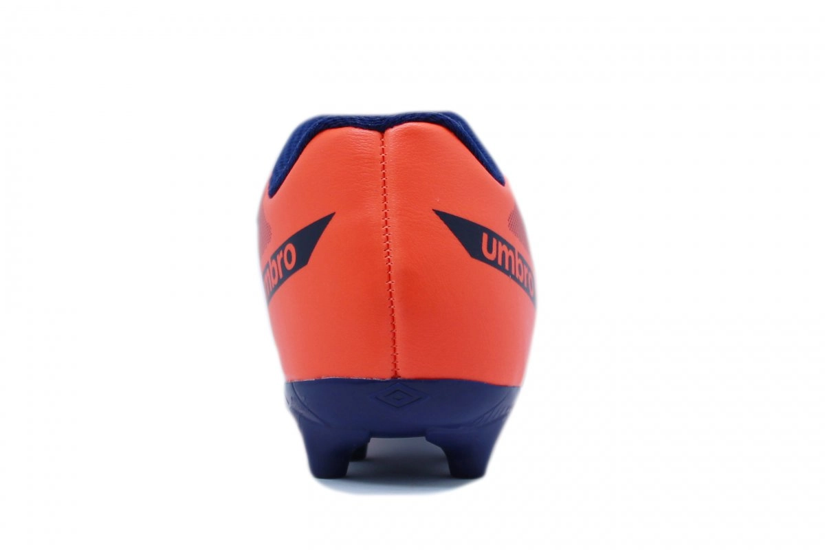Chuteira campo Umbro Beat Jr infantil - unissex - laranja e azul marinho