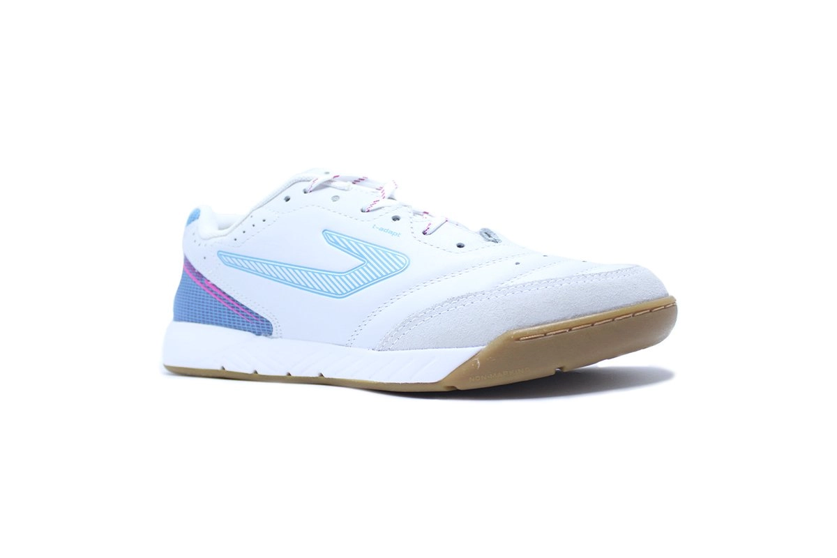 Chuteira futsal/indoor Topper Dominator Pro Iv - unissex - branco e azul