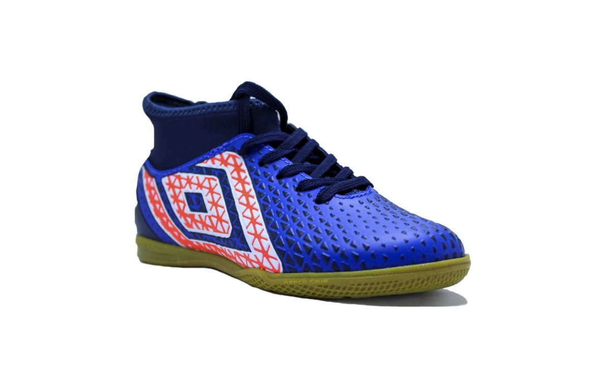 Chuteira futsal indoor Umbro Mutant Jr infantil - unissex - azul marinho