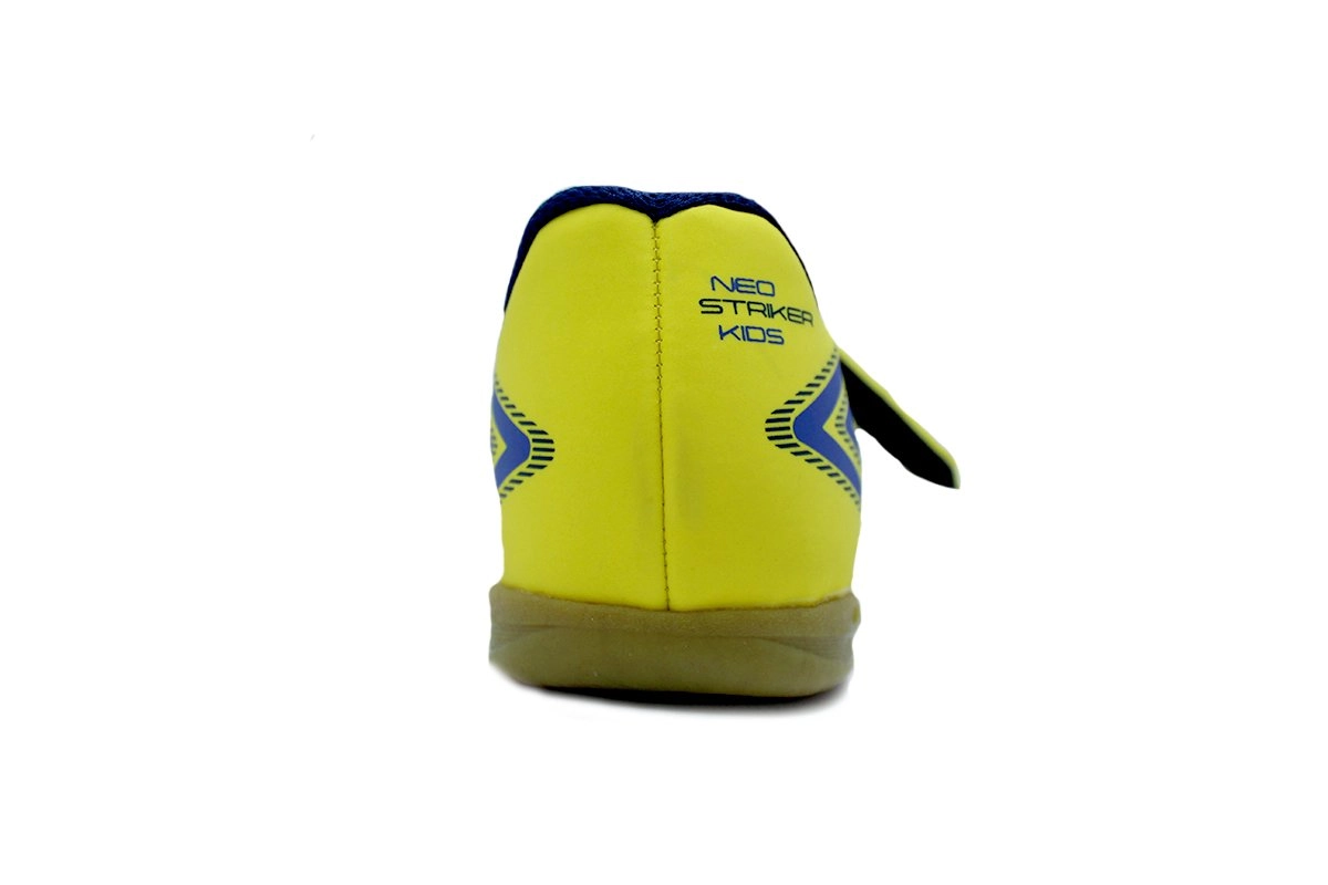 Chuteira futsal/indoor Umbro Neo Striker Kids - unissex - amarelo e azul