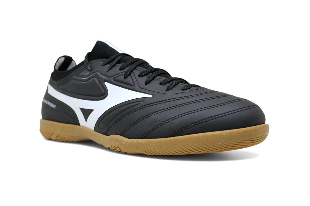 Chuteira futsal Mizuno Regent - unissex - preto e branco