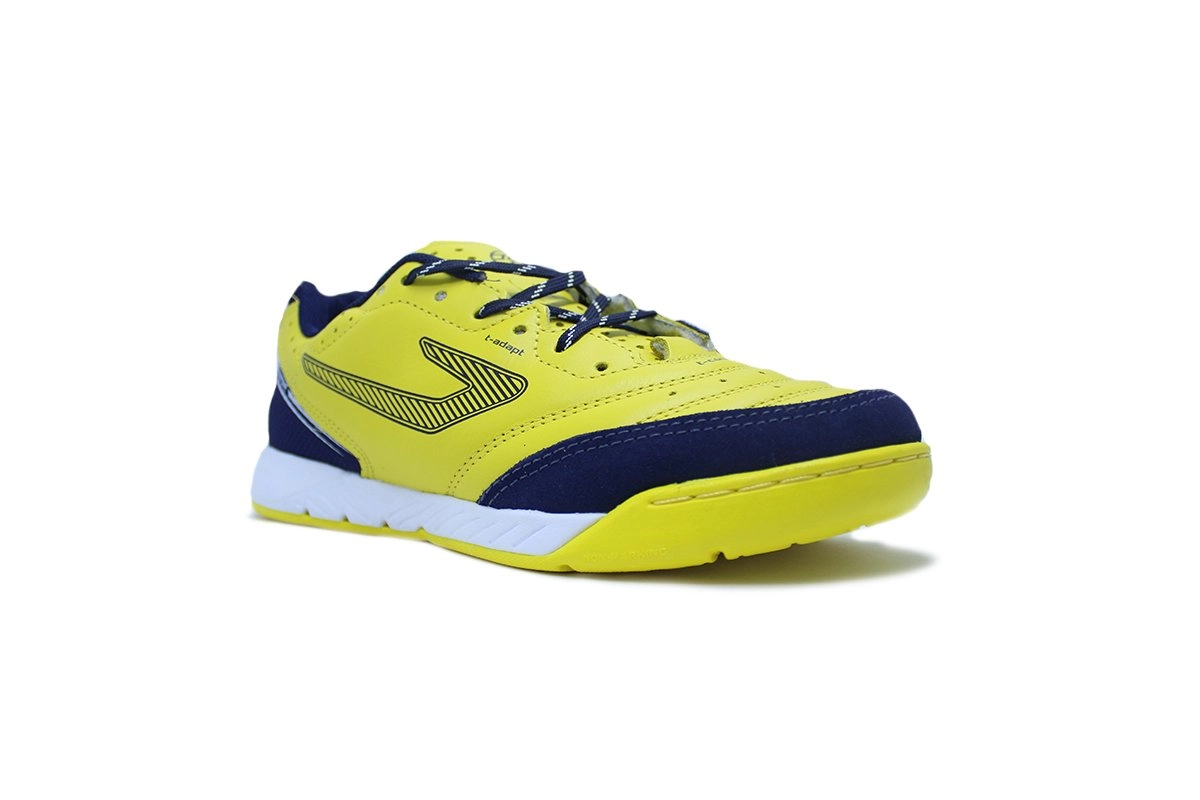 Chuteira futsal Topper Dominator Pro Iv - unissex - amarelo e azul marinho