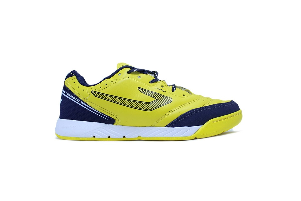 Chuteira futsal Topper Dominator Pro Iv - unissex - amarelo e azul marinho