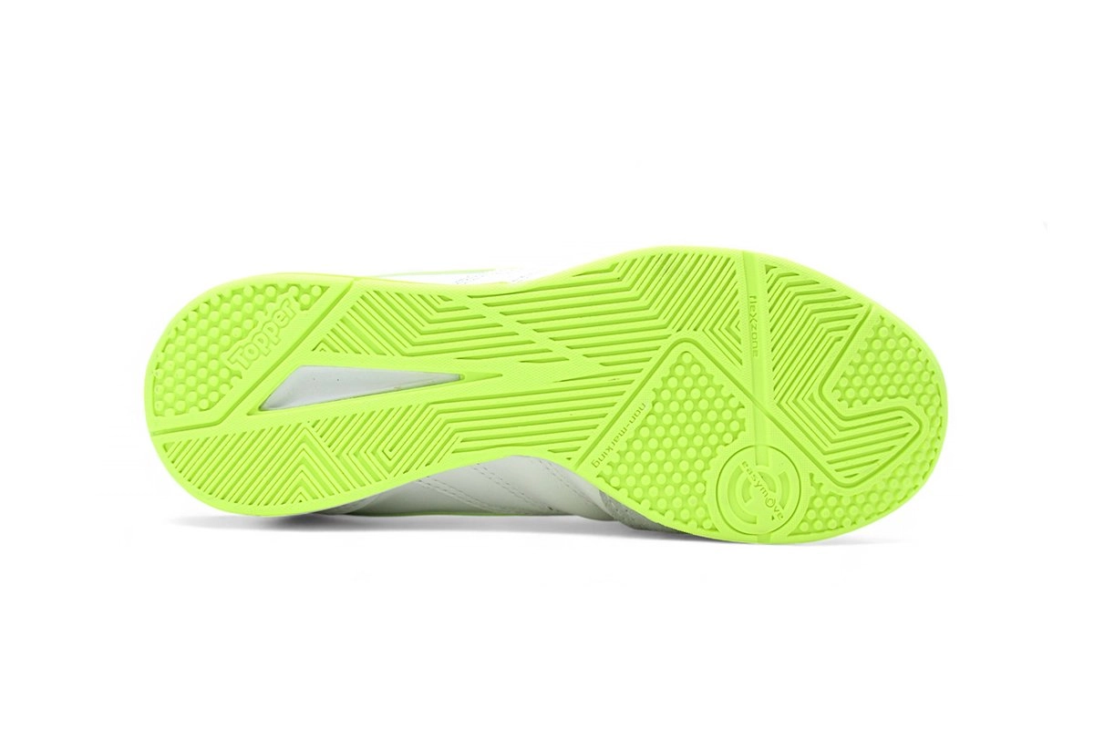 Chuteira futsal Topper Maestro Pro V - unissex - branco e verde