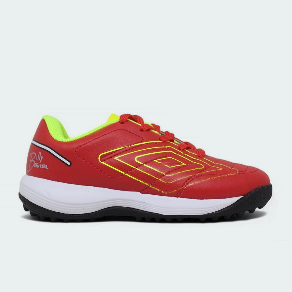 Chuteira futsal Umbro Br Futsal infantil - unissex - vermelho e branco