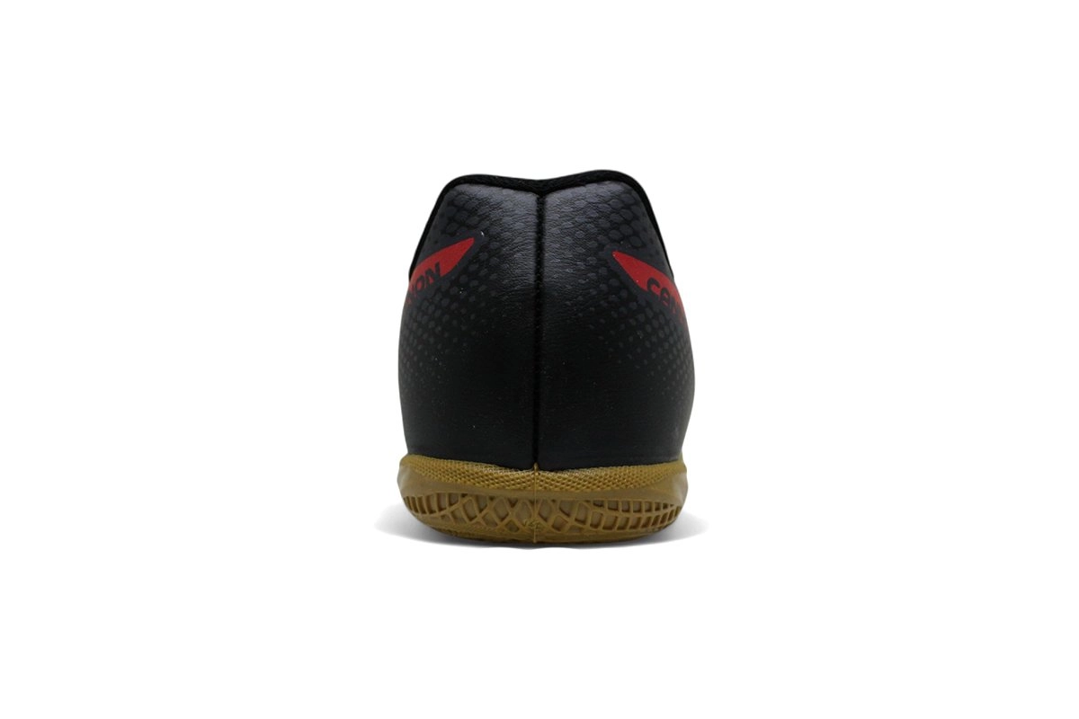 Chuteira Futsal Umbro Cannon Juvenil - unissex - preto e vermelho