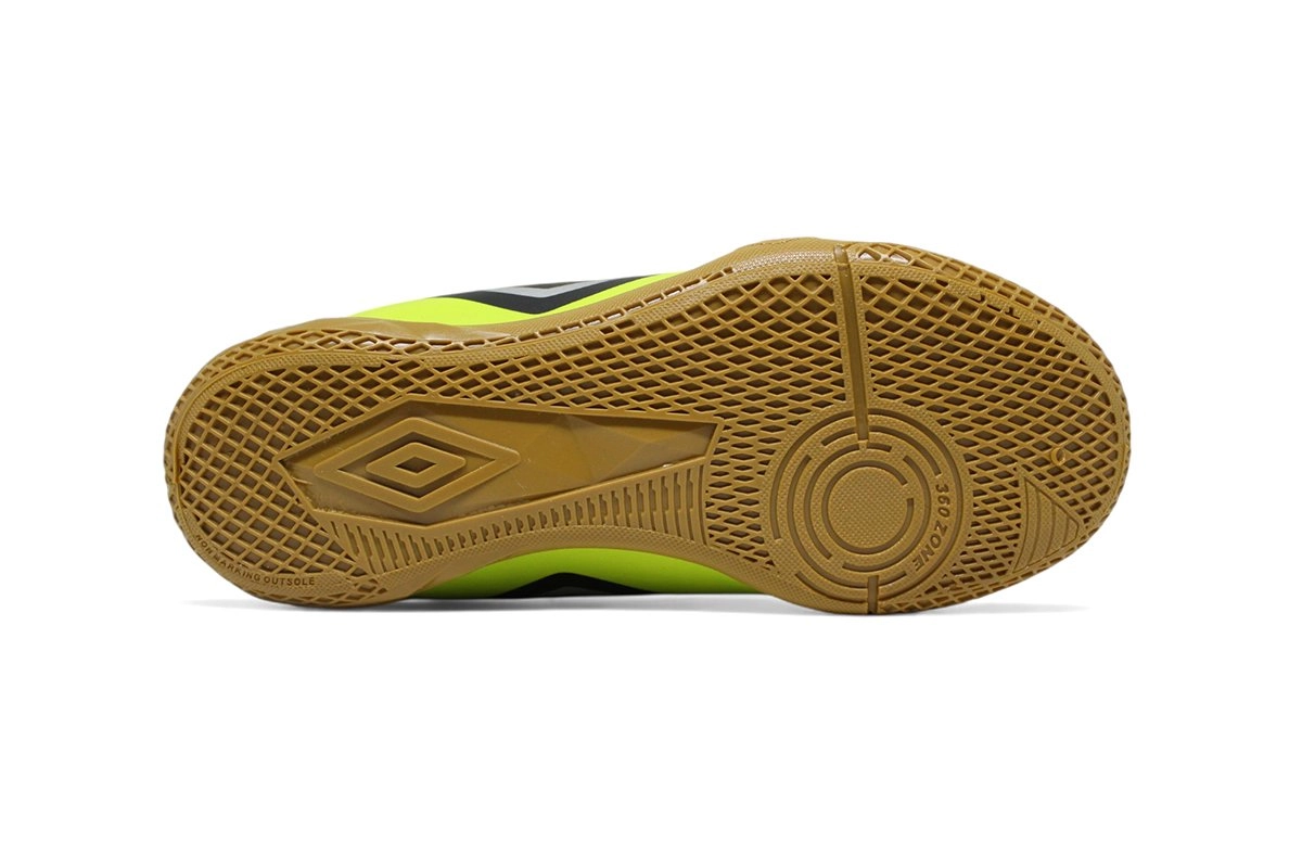 Chuteira Futsal Umbro Cannon Juvenil - unissex - verde e preto