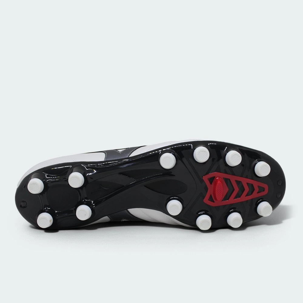 Chuteira Mizuno campo Morelia Classic Md - unissex - branco e azul