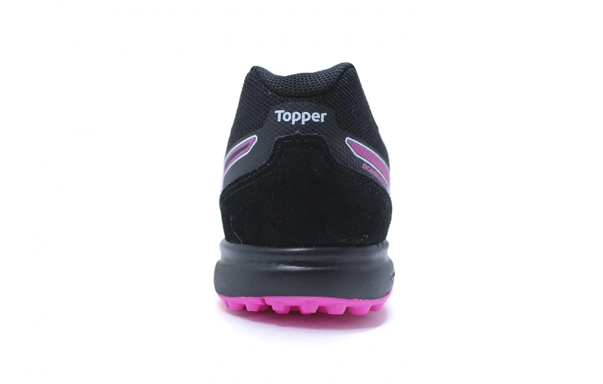 Chuteira society Topper Dominator Pro V - unissex - branco e preto