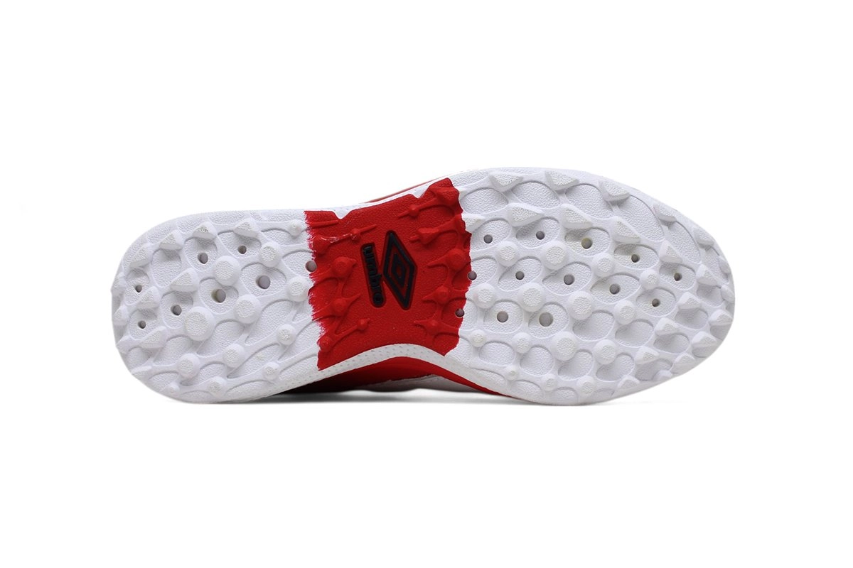 Chuteira Society Umbro Adamant Master Class Pro Bump - unissex - branco e vermelho