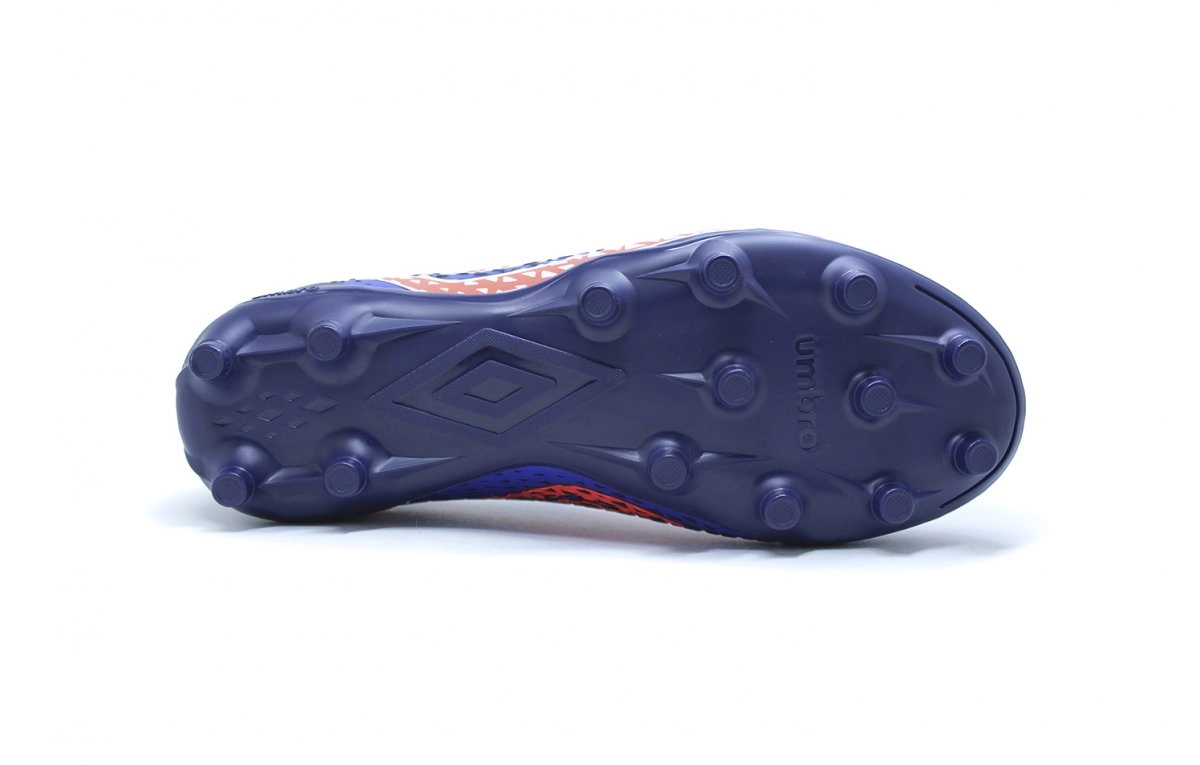 Chuteira Society Umbro Mutant Jr infantil - unissex - azul e laranja