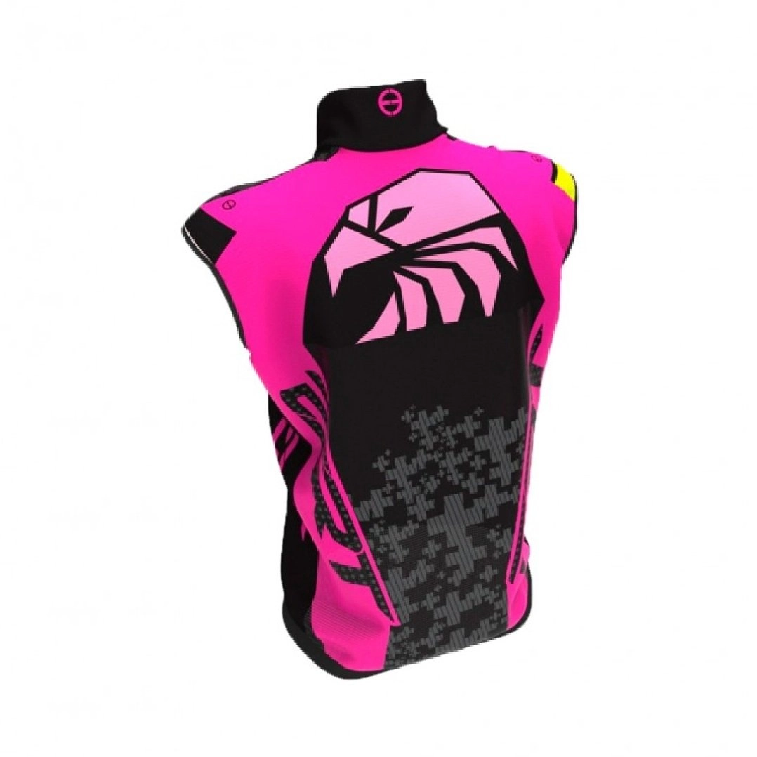 Colete Ert Team - feminino - preto e rosa 