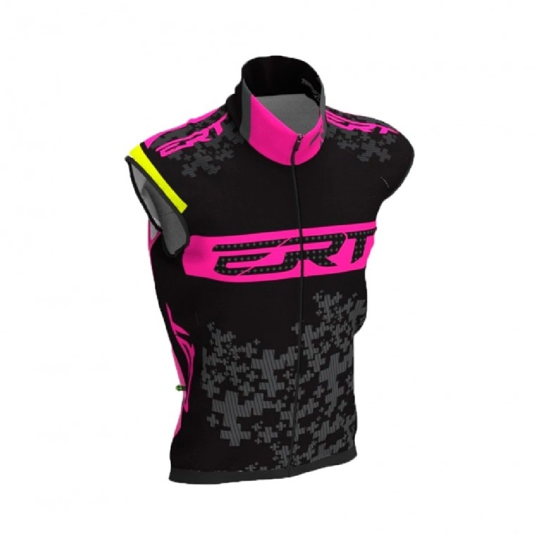 Colete Ert Team - feminino - preto e rosa 