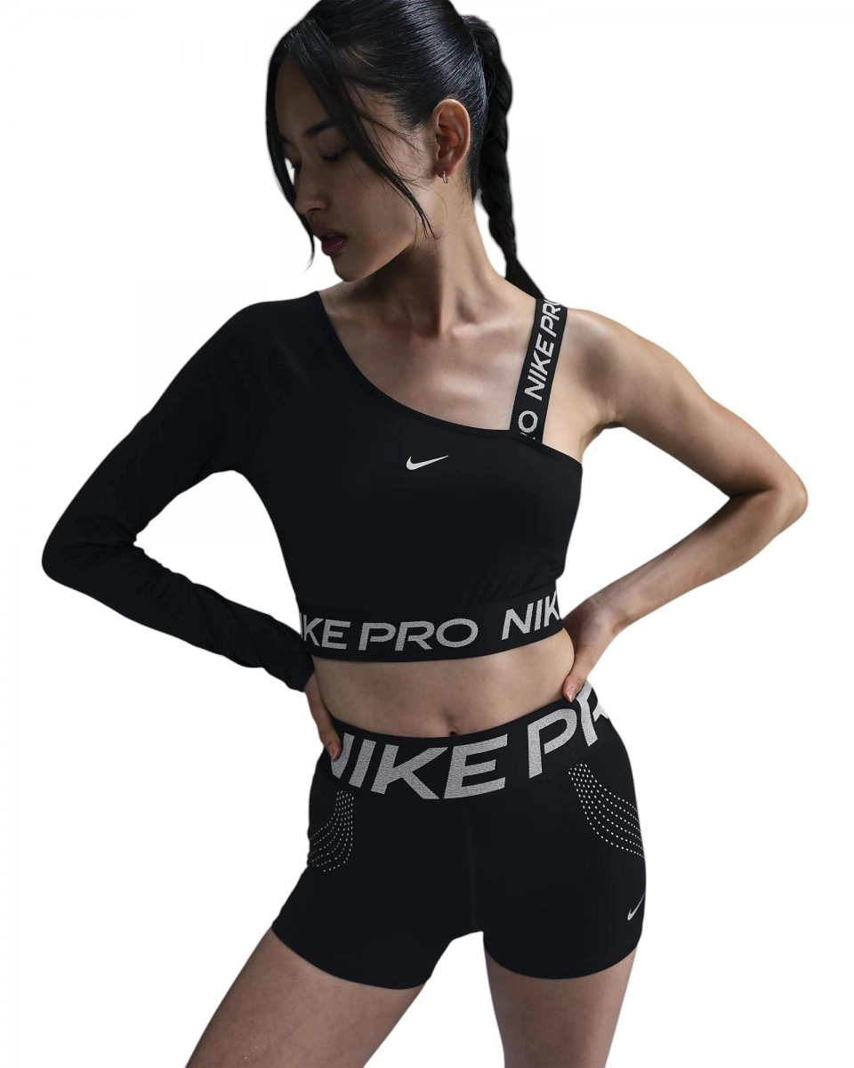 Cropped Nike Pro Shine - feminino - preto