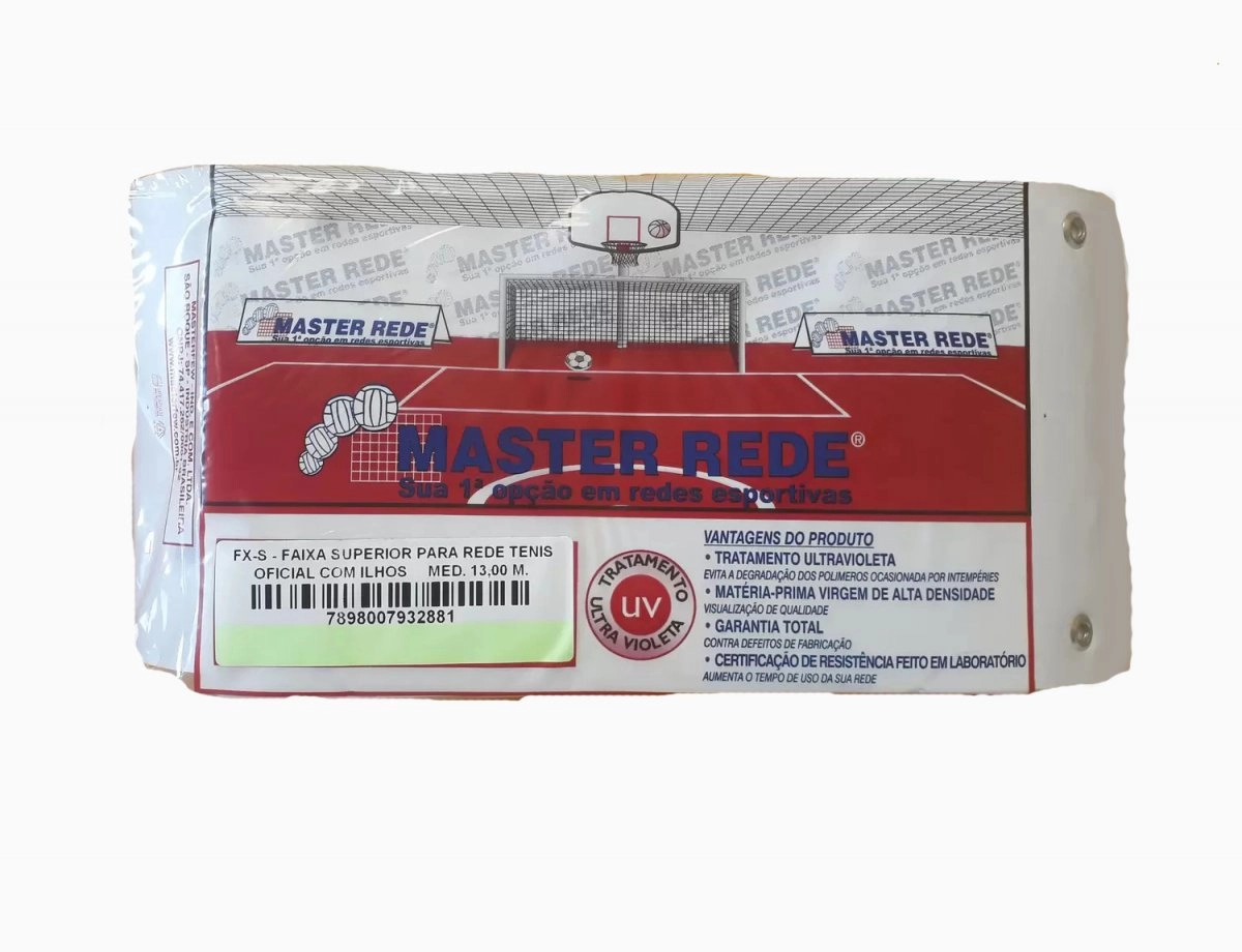 Faixa Superior Master Rede Reforcado - unissex - vermelho