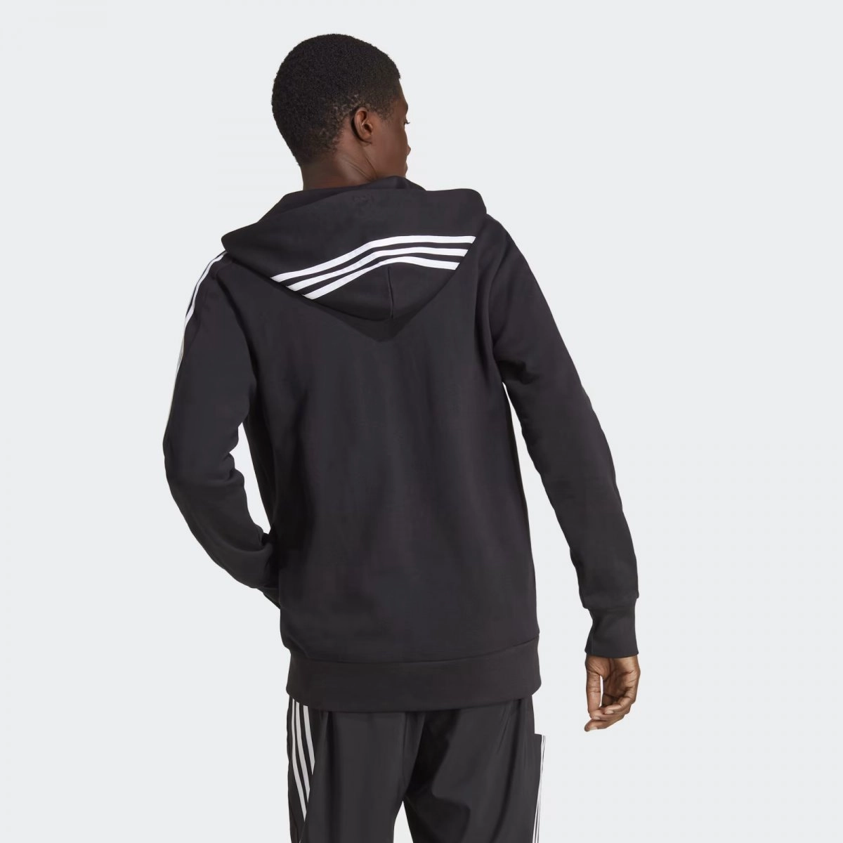 Jaqueta Adidas 3 Stripes - masculino - preto e branco