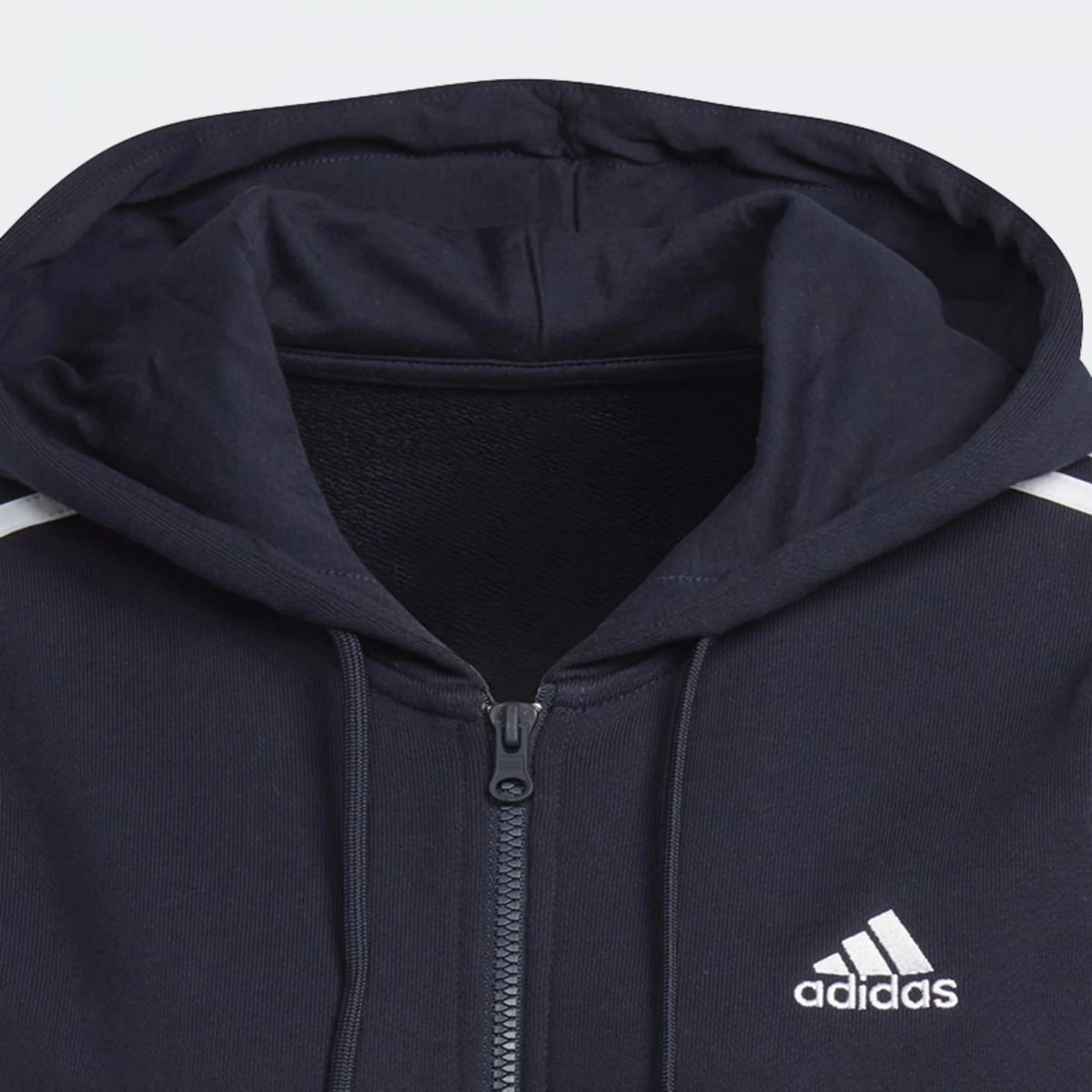 Jaqueta Adidas Essential 3 Stripes - feminino - azul marinho