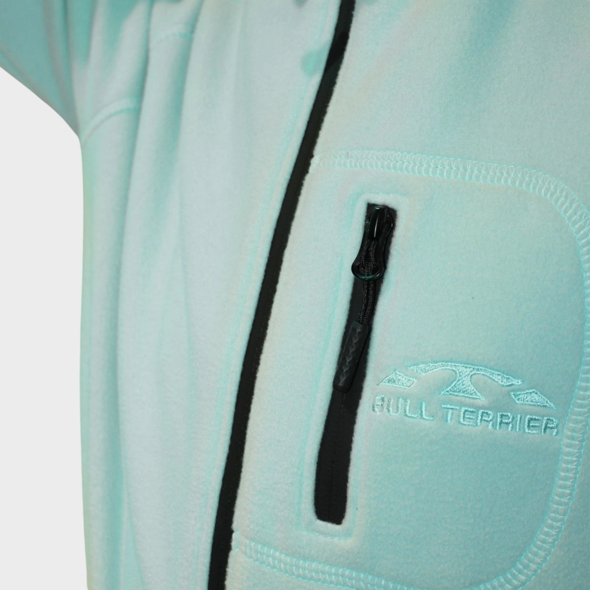 Jaqueta Bull Terrier Bolsos E Ziper Fleece - masculino - verde agua