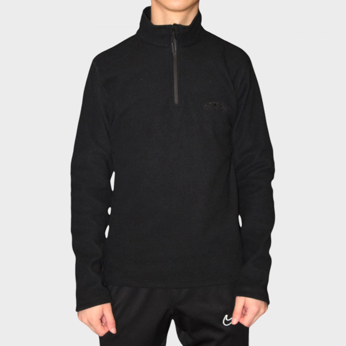 Jaqueta Bull Terrier Ziper Curto Fleece - masculino - preto