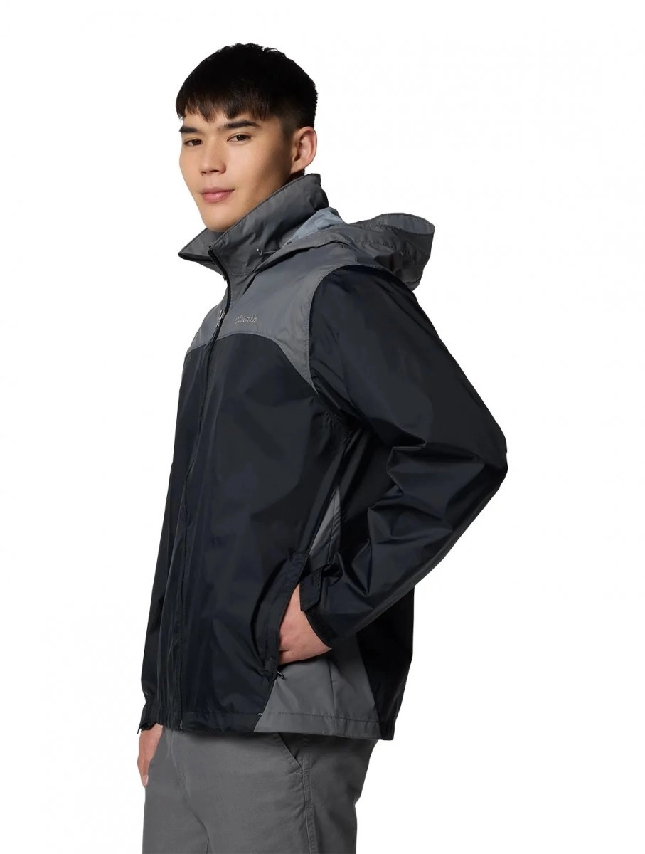 Jaqueta Columbia Glennaker Lake Ii Rain - masculino - cinza e preto