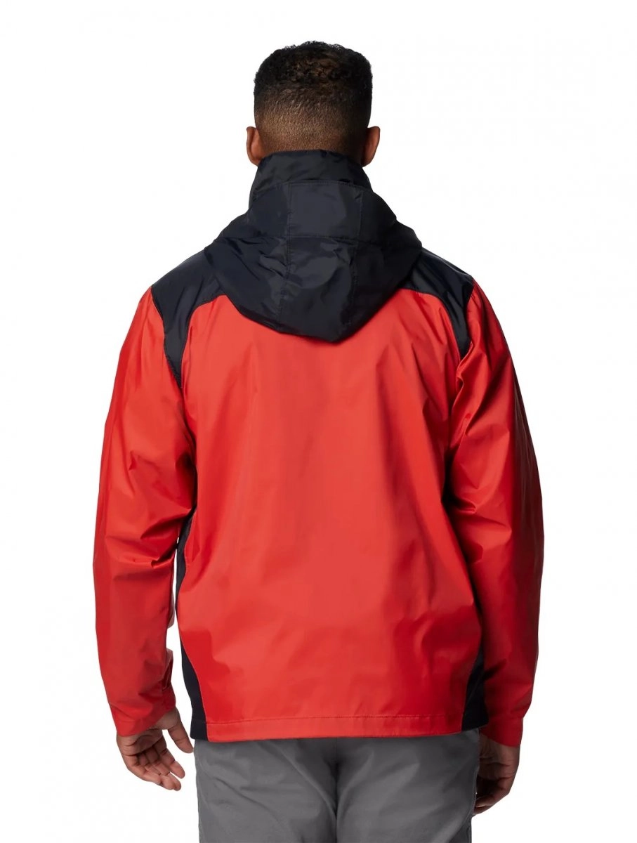 Jaqueta Columbia Glennaker Lake Ii Rain - masculino - vermelho e preto