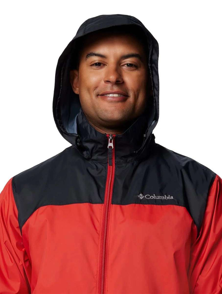 Jaqueta Columbia Glennaker Lake Ii Rain - masculino - vermelho e preto