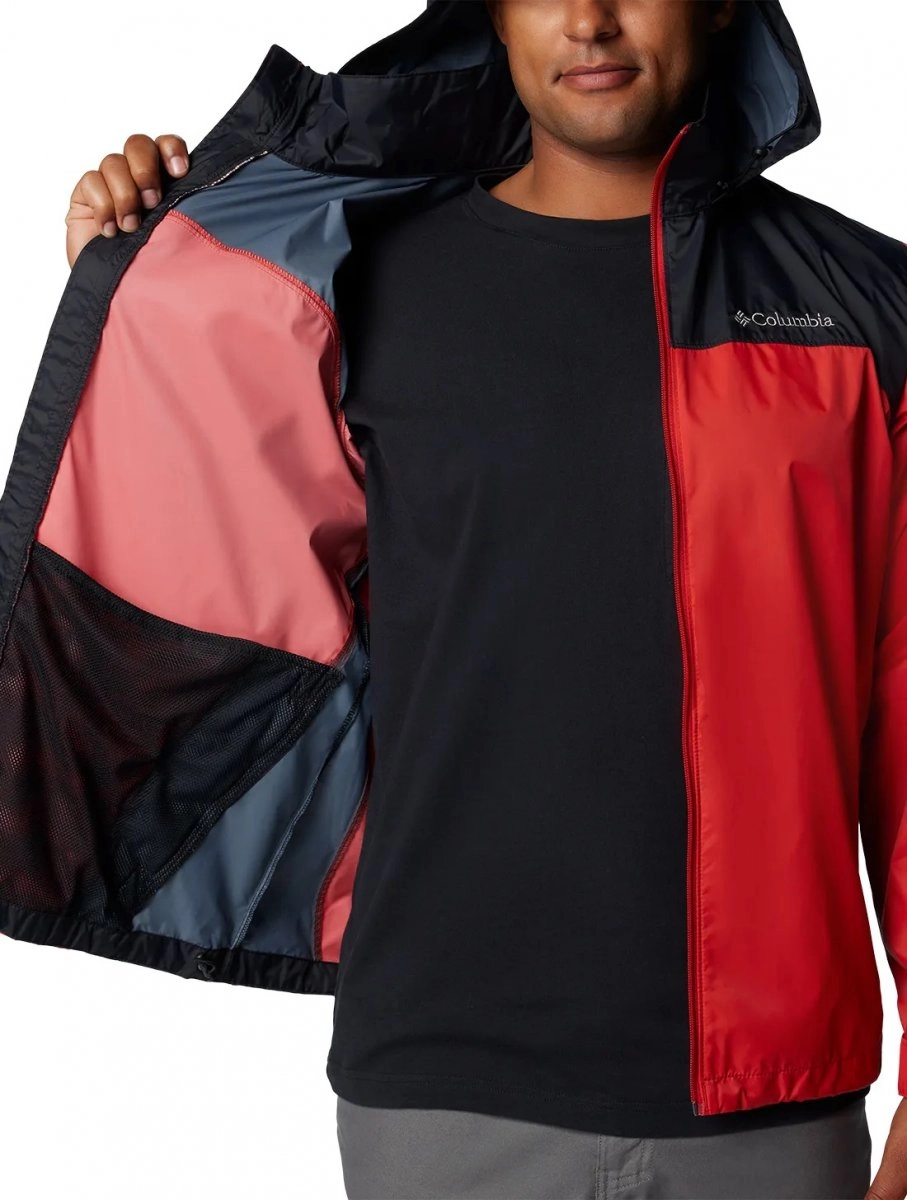 Jaqueta Columbia Glennaker Lake Ii Rain - masculino - vermelho e preto