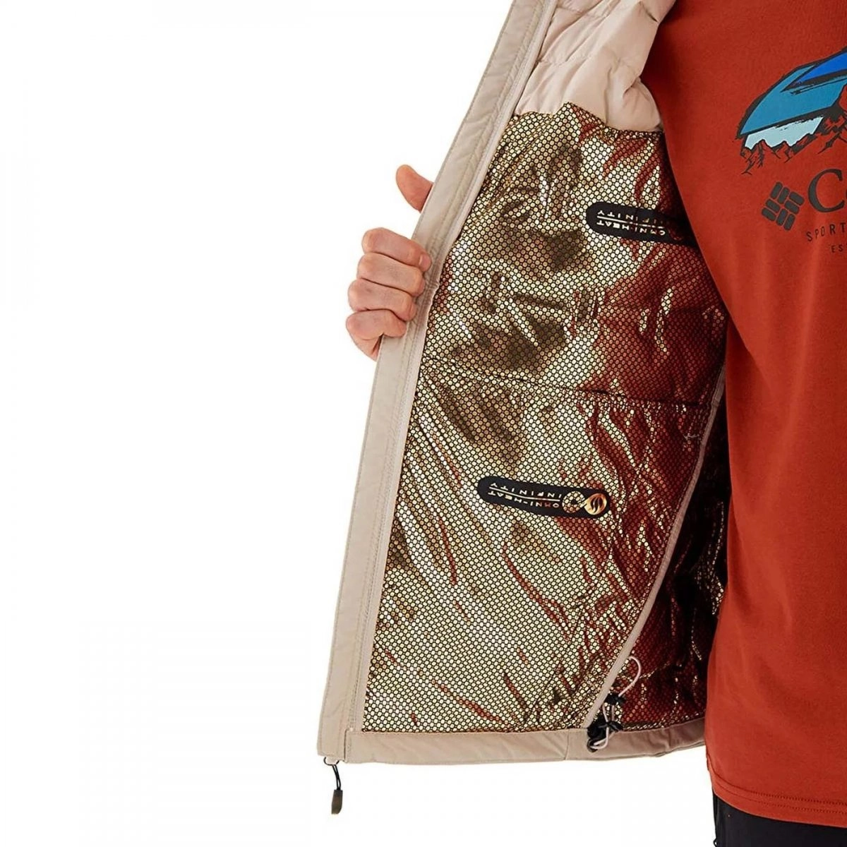 Jaqueta Columbia Grand Trek II Down Hooded - masculino - bege