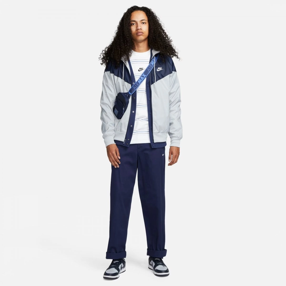 Jaqueta Nike Sportswear Windrunner - masculino - azul marinho e cinza