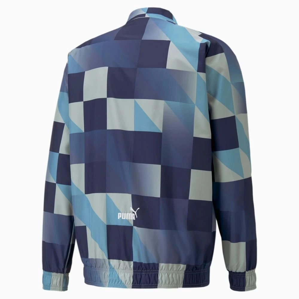 Jaqueta Puma Pre Jogo Manchester City - masculino - azul e cinza